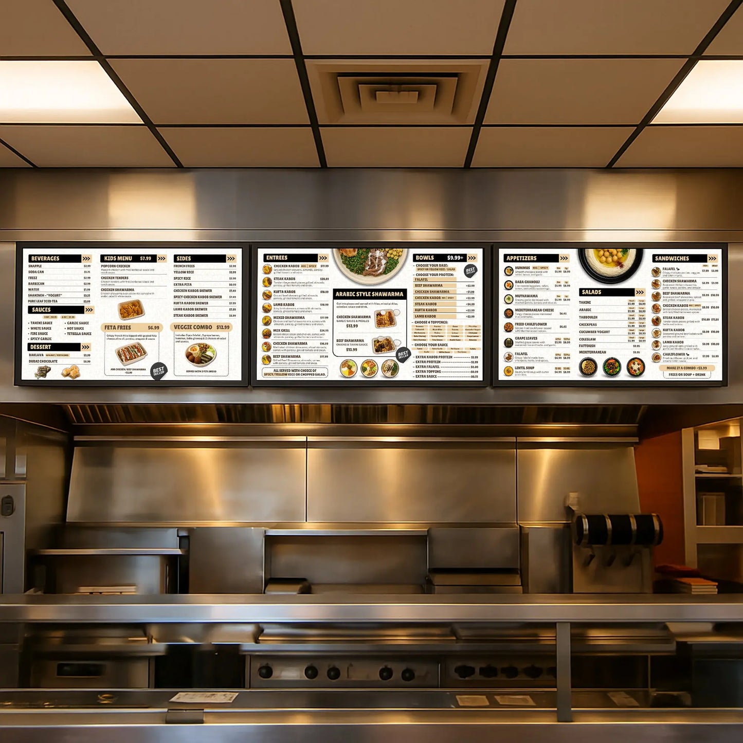 Menu Screens Desigs My Store