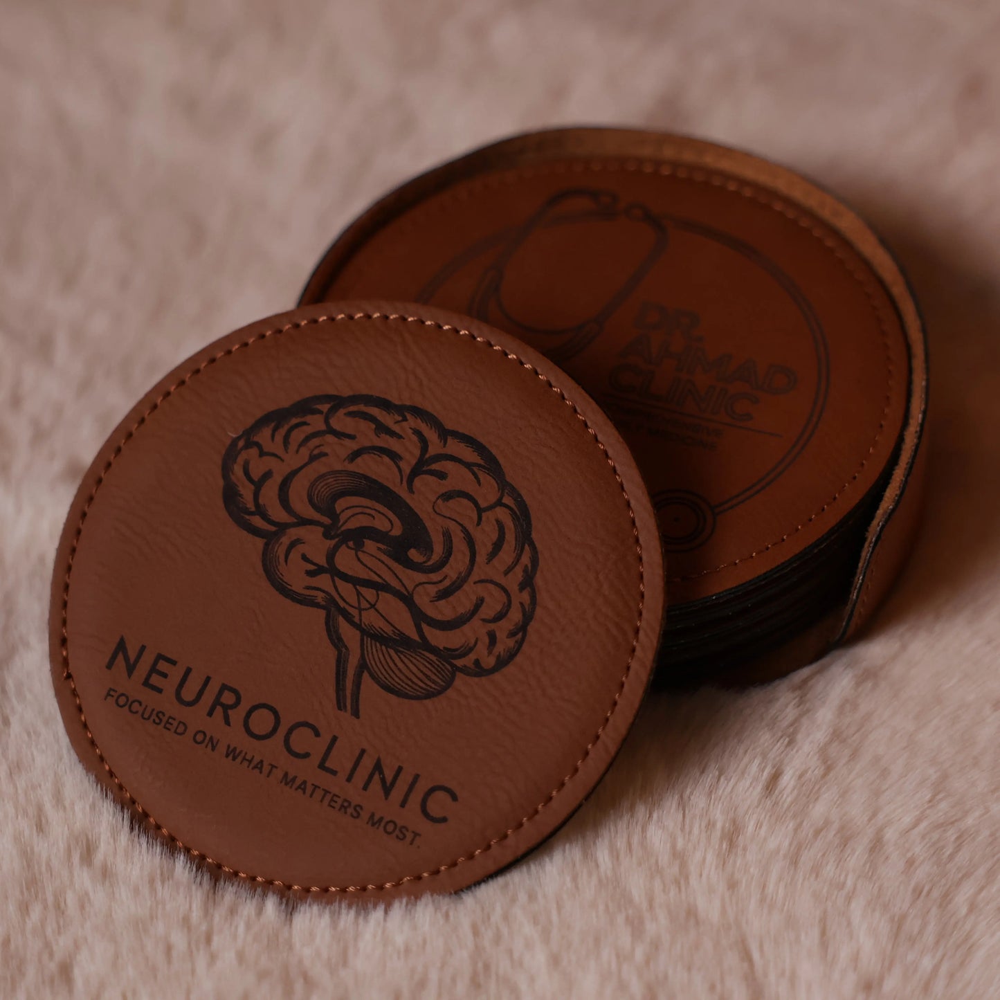 Saddle Collection Round Shaped Coaster My Store